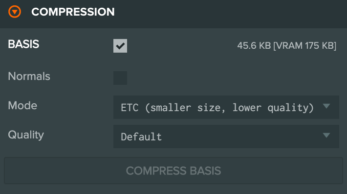 Basis Compression results