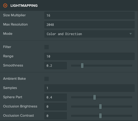 Lightmapping Settings