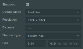 Light Component Shadow Settings
